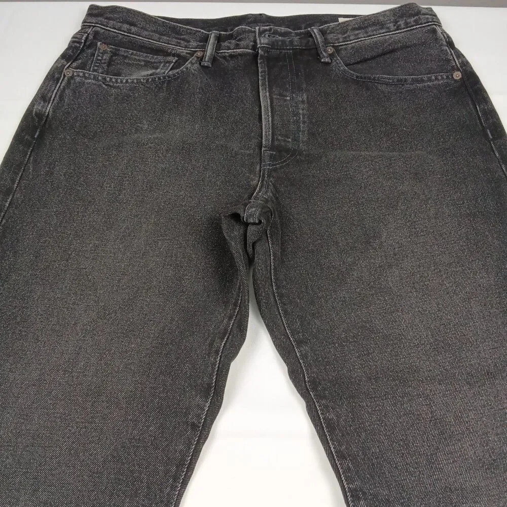 AYR Jeans Mens 34 x 32 The Normie Straight Leg Inky Black Premium Denim NWOT